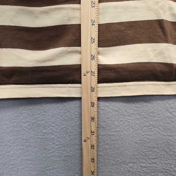 VTG Southpole Mens Striped Polo Shirt Brown Orange Green White Cotton Large Y2K - Picture 7 of 8